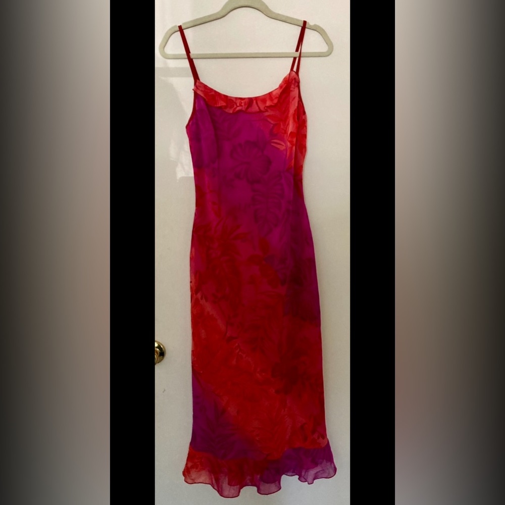 Vintage Arden B Dress Bright Floral Red Pink, Purple &OrangeMulticolored Style - Picture 1 of 12